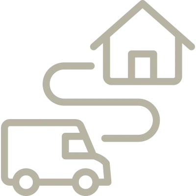 Van to building icon – delivery direct to your business.