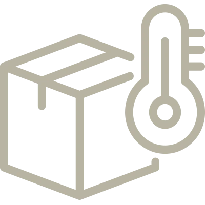 Box with thermometer – temperature-controlled packaging.